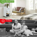 Craft Storage Cart Mobile Drawer Utility Cart w/Drawers Shelves White