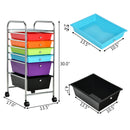 6 Drawer Rolling Storage Cart Tools Scrapbook Paper Office Organizer