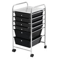 6 Drawer Rolling Storage Cart Tools Scrapbook Paper Office Organizer