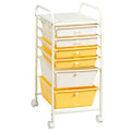 6 Drawer Rolling Storage Cart Tools Scrapbook Paper Office Organizer