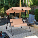 Loveseat Patio Canopy Swing Glider Hammock Cushioned Steel Frame Outdoor