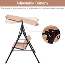 Loveseat Patio Canopy Swing Glider Hammock Cushioned Steel Frame Outdoor