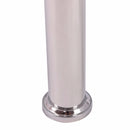 Tempered Glass Oval Side Coffee Table Shelf Chrome Base Living Room