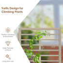 68in Wood Planter Box with Trellis Raised Garden Bed for Climbing Plants