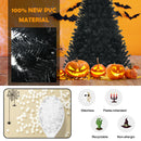 6ft Pre-lit PVC Christmas Halloween Tree Black w/ 250 Purple LED Lights