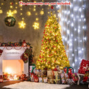 7ft/8ft Pre-lit Hinged Christmas Tree w/ Remote Control & 9 Lighting Modes