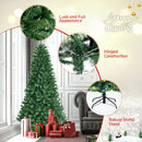 7ft/8ft Pre-lit Hinged Christmas Tree w/ Remote Control & 9 Lighting Modes