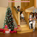 7ft/8ft Pre-lit Hinged Christmas Tree w/ Remote Control & 9 Lighting Modes