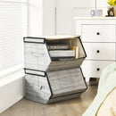 Large Stackable Bins Cubes W/Lids Storage Organizers W/Linen
