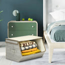 Large Stackable Bins Cubes W/Lids Storage Organizers W/Linen