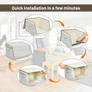 Large Stackable Bins Cubes W/Lids Storage Organizers W/Linen