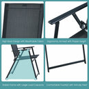 5 PCS Patio Dining Furniture Set Armchairs Folding Table No Assembly