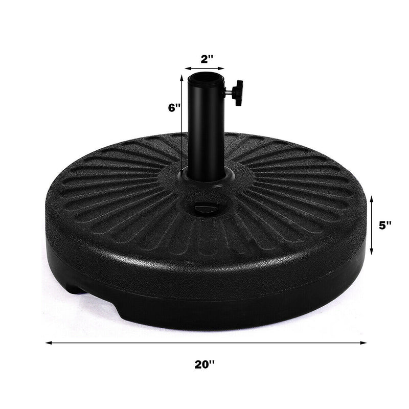 50lbs Water Plastic Umbrella Base Recyclable Patio 20" Umbrella Stand Hold