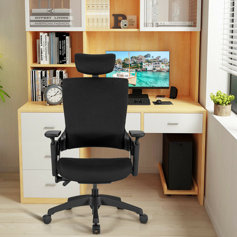 Executive Office Chair Adjustable Task Chair w/Sliding Seat & 3D Armrest