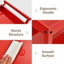 3-Tier Utility Cart Metal Storage Service Trolley 330lbs Capacity Red