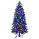 7ft Pre-lit Hinged Christmas Tree w/ 450 LED Lights & 9 Dynamic Effects