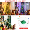 7ft Pre-lit Hinged Christmas Tree w/ 450 LED Lights & 9 Dynamic Effects
