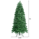 7ft Pre-lit Hinged Christmas Tree w/ 450 LED Lights & 9 Dynamic Effects