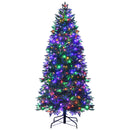 8ft Pre-lit Hinged Christmas Tree w/ 600 LED Lights & 9 Dynamic Effects