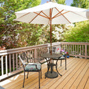 22LBS Patio Resin Umbrella Base Stand Wicker Style Heavy Duty Bronze