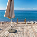 22LBS Patio Resin Umbrella Base Stand Wicker Style Heavy Duty Bronze