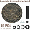 22LBS Patio Resin Umbrella Base Stand Wicker Style Heavy Duty Bronze