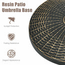 22LBS Patio Resin Umbrella Base Stand Wicker Style Heavy Duty Bronze