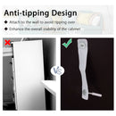 Corner Storage Cabinet Freestanding Floor Cabinet Bathroom w/ Shutter Door Brown