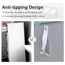 Corner Storage Cabinet Freestanding Floor Cabinet Bathroom w/ Shutter Door Grey