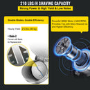 210LBS/H Sharp Blades Ice Shaver Crusher Efficient Double Electric Snow Cone Machine