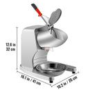 210LBS/H Sharp Blades Ice Shaver Crusher Efficient Double Electric Snow Cone Machine
