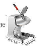 210LBS/H Sharp Blades Ice Shaver Crusher Efficient Double Electric Snow Cone Machine
