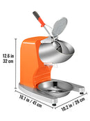 210LBS/H Sharp Blades Ice Shaver Crusher Efficient Double Electric Snow Cone Machine