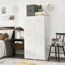 Portable Closet Clothes Foldable Armoire Wardrobe Closet w/ 8 Cubby Storage