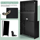 4-Door 71" Kitchen Buffet Pantry Storage Cabinet w/Hutch Adjustable Shelf