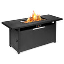 Rectangular Propane Gas Fire Pit 50,000 Btu Heater Outdoor Table