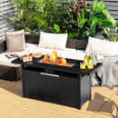 Rectangular Propane Gas Fire Pit 50,000 Btu Heater Outdoor Table