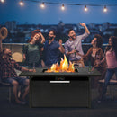 Rectangular Propane Gas Fire Pit 50,000 Btu Heater Outdoor Table