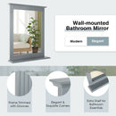 Bathroom Wall-Mounted Mirror W/Shelf Vanity Makeup Mirror Multipurpose