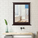 Bathroom Wall-Mounted Mirror W/Shelf Vanity Makeup Mirror Multipurpose