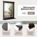 Bathroom Wall-Mounted Mirror W/Shelf Vanity Makeup Mirror Multipurpose