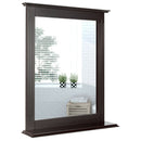 Bathroom Wall-Mounted Mirror W/Shelf Vanity Makeup Mirror Multipurpose