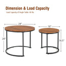 Nesting Coffee Table Set of 2 for Balcony Living Room Modern Round Side Tables  JV10236