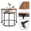 Nesting Coffee Table Set of 2 for Balcony Living Room Modern Round Side Tables  JV10236