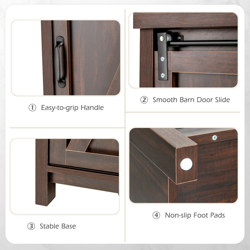 Sideboard Buffet Storage Cabinet Freestanding Kitchen Cabinet Brown