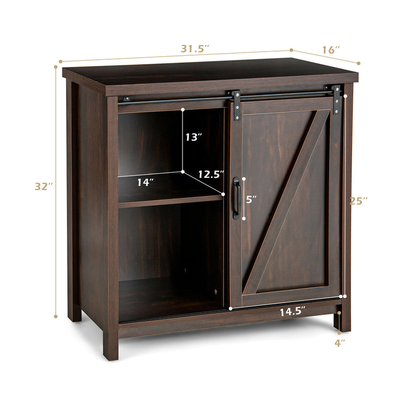 Sideboard Buffet Storage Cabinet Freestanding Kitchen Cabinet Brown