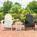 Patiojoy Patio Folding Adirondack Chair Weather Resistant Cup Holder Yard