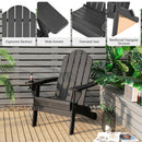 Patiojoy Patio Folding Adirondack Chair Weather Resistant Cup Holder Yard
