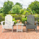 Patiojoy Patio Folding Adirondack Chair Weather Resistant Cup Holder Yard