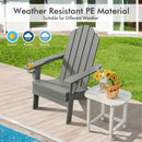 Patiojoy Patio Folding Adirondack Chair Weather Resistant Cup Holder Yard